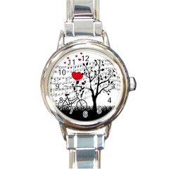 Love Song Round Italian Charm Watch by Valentinaart