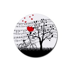 Love Song Rubber Coaster (round)  by Valentinaart