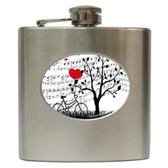 Love Song Hip Flask (6 Oz) by Valentinaart