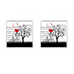 Love Song Cufflinks (square) by Valentinaart