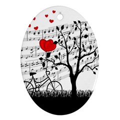 Love Song Oval Ornament (two Sides) by Valentinaart