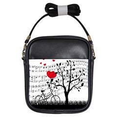 Love Song Girls Sling Bags by Valentinaart