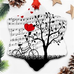 Love Song Ornament (snowflake) by Valentinaart