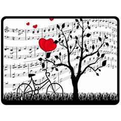 Love Song Double Sided Fleece Blanket (large)  by Valentinaart