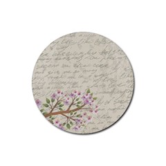 Cherry Blossom Rubber Round Coaster (4 Pack)  by Valentinaart