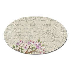 Cherry Blossom Oval Magnet by Valentinaart