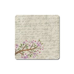 Cherry Blossom Square Magnet by Valentinaart