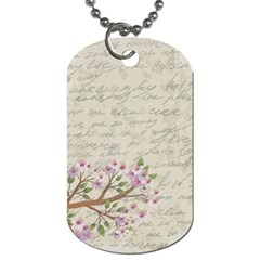 Cherry Blossom Dog Tag (two Sides) by Valentinaart