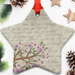 Cherry blossom Star Ornament (Two Sides)