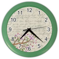 Cherry blossom Color Wall Clocks