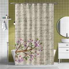 Cherry Blossom Shower Curtain 48  X 72  (small)  by Valentinaart