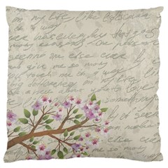 Cherry Blossom Large Cushion Case (one Side) by Valentinaart