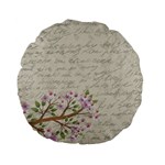 Cherry blossom Standard 15  Premium Flano Round Cushions Front