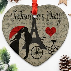 Love Letter - Paris Ornament (heart) by Valentinaart