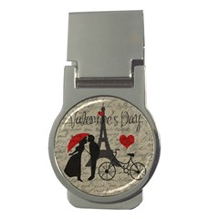 Love Letter - Paris Money Clips (round)  by Valentinaart