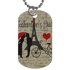 Love Letter - Paris Dog Tag (one Side) by Valentinaart