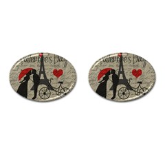 Love Letter - Paris Cufflinks (oval) by Valentinaart