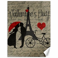 Love Letter - Paris Canvas 12  X 16   by Valentinaart