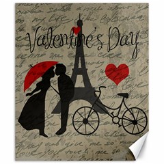 Love Letter - Paris Canvas 20  X 24   by Valentinaart