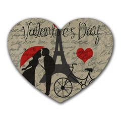 Love Letter - Paris Heart Mousepads by Valentinaart