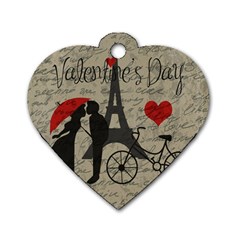 Love Letter - Paris Dog Tag Heart (two Sides) by Valentinaart