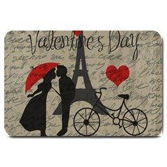 Love Letter - Paris Large Doormat  by Valentinaart