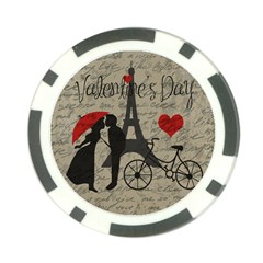 Love Letter - Paris Poker Chip Card Guard by Valentinaart