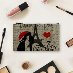 Love Letter - Paris Cosmetic Bag (small)  by Valentinaart