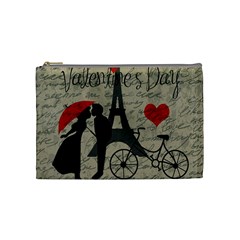 Love Letter - Paris Cosmetic Bag (medium)  by Valentinaart