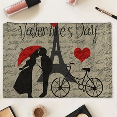 Love Letter - Paris Cosmetic Bag (xxl)  by Valentinaart