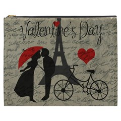 Love Letter - Paris Cosmetic Bag (xxxl)  by Valentinaart