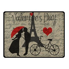 Love Letter - Paris Double Sided Fleece Blanket (small)  by Valentinaart