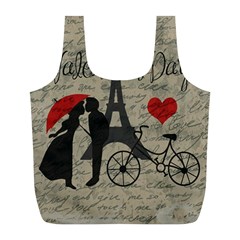 Love Letter - Paris Full Print Recycle Bags (l)  by Valentinaart