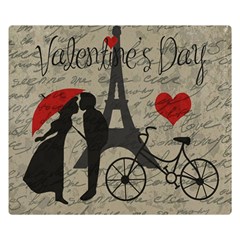 Love Letter - Paris Double Sided Flano Blanket (small)  by Valentinaart