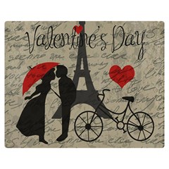 Love Letter - Paris Double Sided Flano Blanket (medium)  by Valentinaart