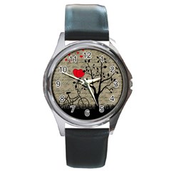 Love Letter Round Metal Watch