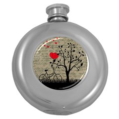 Love Letter Round Hip Flask (5 Oz) by Valentinaart