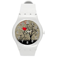 Love Letter Round Plastic Sport Watch (m) by Valentinaart