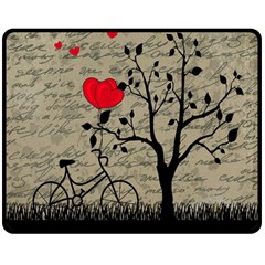 Love Letter Double Sided Fleece Blanket (medium)  by Valentinaart