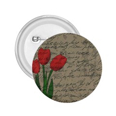 Vintage Tulips 2 25  Buttons by Valentinaart