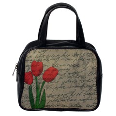 Vintage Tulips Classic Handbags (one Side) by Valentinaart