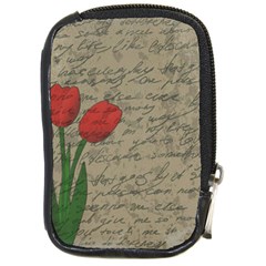 Vintage Tulips Compact Camera Cases by Valentinaart