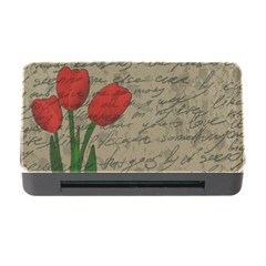 Vintage Tulips Memory Card Reader With Cf by Valentinaart