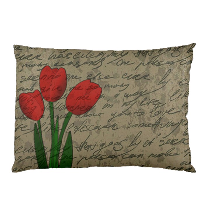 Vintage tulips Pillow Case (Two Sides)