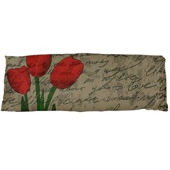 Vintage Tulips Body Pillow Case Dakimakura (two Sides) by Valentinaart