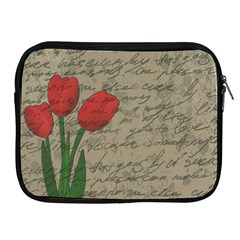 Vintage Tulips Apple Ipad 2/3/4 Zipper Cases by Valentinaart