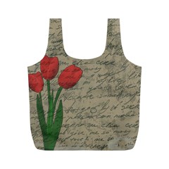 Vintage Tulips Full Print Recycle Bags (m) 