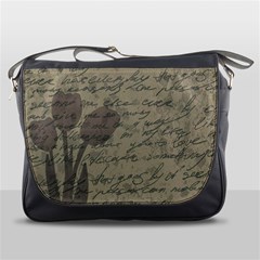 Vintage Tulips Messenger Bags by Valentinaart