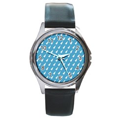 Air Pattern Round Metal Watch by Simbadda