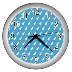 Air Pattern Wall Clocks (silver)  by Simbadda